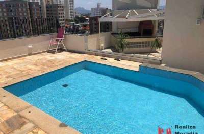 Cobertura com 4 dormitórios à venda, 330 m² por r$ 2.000.000,00 - vila são francisco - são paulo/sp