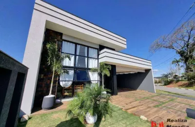 Casa moderna térrea e isolada com 3 quartos à venda, 200 m² por r$ 1.450.000 - reserva paineiras - vargem grande paulista/sp