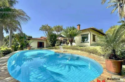 Cond. vila velha - rústica, térrea em 4 lotes, 5 dormitórios / 3 suítes, piscina!