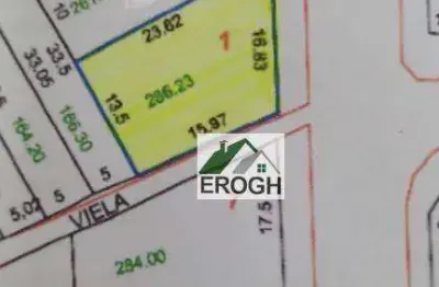 Terreno à venda, 286 m² por r$ 827.000,00 - jardim - santo andré/sp