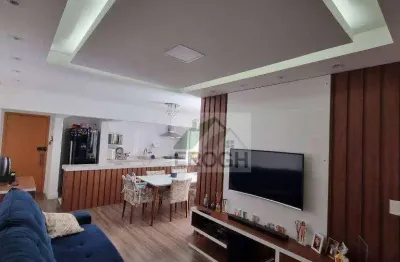 Apartamento com 3 dormitórios à venda, 96 m² por r$ 911.000 - vila scarpelli - santo andré/sp