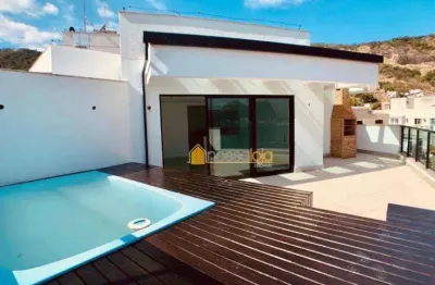 Cobertura com 4 suítes, 239 m² - venda - charitas - niterói/rj