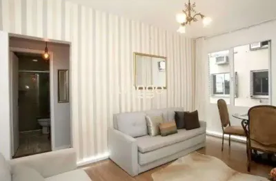 Apartamento mobiliado para locação no bairro centro - 54m² área privativa - piso laminado - 01 quarto