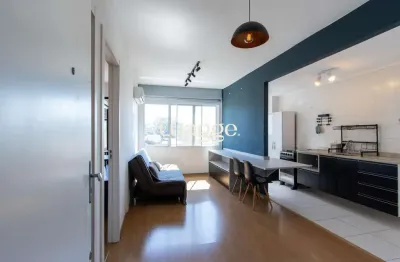 Apartamento semimobiliado para locação no bairro cristal - 43m² - 01 quarto/suite - piso laminado - 01 vaga de estacionamento