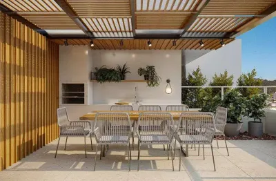 Apartamento com 2 quartos, sendo 1 suíte com terraço, disponível para venda, com 124 m² . localizado no bairro floresta - são josé/sc