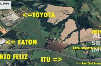 Área em zona industrial classificação zupi-1, documentação perfeita, georreferenciada,  boa topografia. 139.585m2