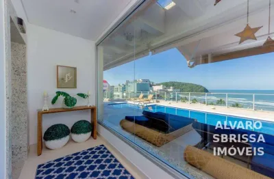 Apartamento cobertura penthouse pé na areia, 9 suites, 9 vagas cobertas, 696m², riviera de são lourenço em bertioga sp.