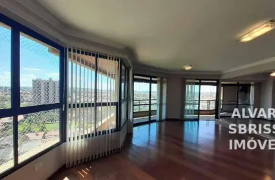 Apartamento com 4 vagas, 4 dormitórios sendo 2 suítes, todos com armários, portas balcões, venezianas automáticas e lindas vistas. 287m2.  1 por andar
