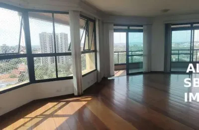 Apartamento com 4 vagas, 4 dormitórios sendo 2 suítes, todos com armários, portas balcões, venezianas automáticas e lindas vistas. 287m2.  1 por andar