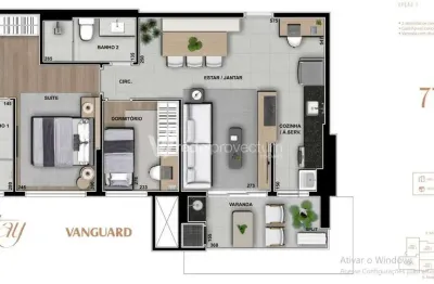 Apartamento com 2 quartos à venda na rua mogi guaçu, 119, chácara da barra, campinas, 77 m2 por r$ 850.000