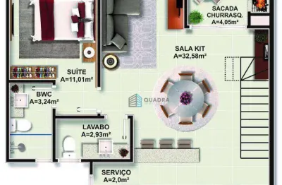 Apartamento duplex com 3 dormitórios à venda, 129 m² por r$ 1.100.000,00 - itacorubi - florianópolis/sc