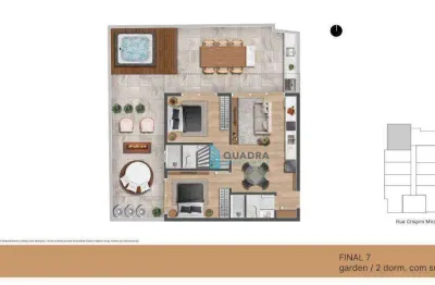 Apartamento garden a preço de custo, com área de lazer, no centro