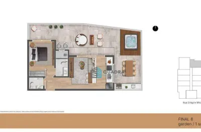 Apartamento garden a preço de custo, com área de lazer, no centro