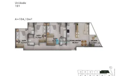 Apartamento com 3 quartos à venda na Rodovia Haroldo Soares Glavan, 194, Cacupé, Florianópolis