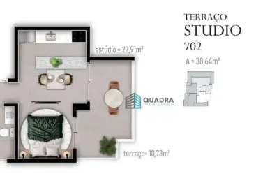 Cobertura com 1 quarto à venda na Travessa Antenor Cardoso da Silva, Trindade, Florianópolis