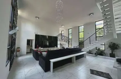 Casa sobrado alto padrão à venda no condomínio nova higienópolis no jardim do golf i em jandira - sp