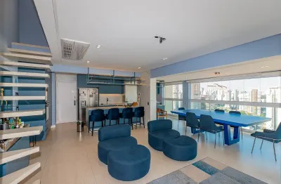 Cobertura duplex alto padrão à venda no condomínio passeio brooklin no brooklin em são paulo - sp