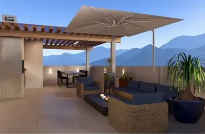 Apartamento com terraço gourmet massaguaçu, caraguatatuba, sp