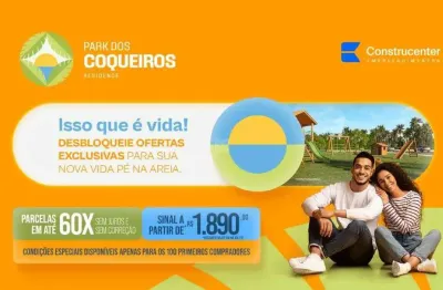 Descubra o park dos coqueiros: seu novo lar ou negócio na barra dos coqueiros! lotes a partir de 200m² em 60x sem juros e sem correção.