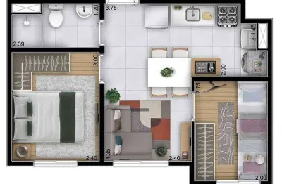 Apartamento com 2 quartos à venda na Estrada Carlos Queiroz Telles, Jardim Fonte do Morumbi, São Paulo