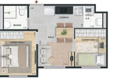 Apartamento com 2 quartos à venda na Rua Bragança Paulista, Santo Amaro, São Paulo