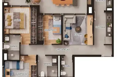 Apartamento com 2 quartos à venda na Rua Visconde de Guaratiba, Vila Firmiano Pinto, São Paulo