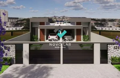 Vende-se casa nova de alto padrão 03 quartos com uma suíte garagem e espaço para 04 carros na cidade jardim em são josé dos pinhais com jardim amplo.