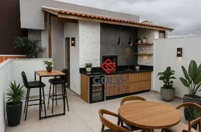Cobertura com 2 dormitórios à venda, 73 m² por r$ 334.000,00 - jardim pilar - santo andré/sp