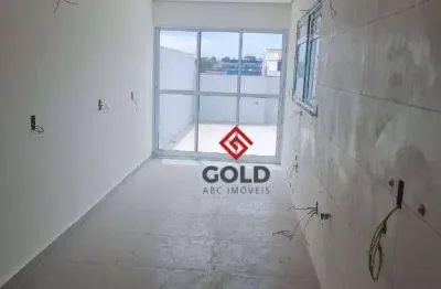 Cobertura com 2 dormitórios à venda, 93 m² por r$ 450.000,00 - utinga - santo andré/sp