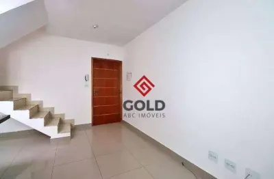 Cobertura com 2 dormitórios para alugar, 110 m² por r$ 2.770,04/mês - santa teresinha - santo andré/sp
