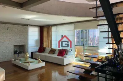 Cobertura com 5 dormitórios, 414 m² - venda por r$ 3.300.000,00 ou aluguel por r$ 15.800,00/mês - jardim - santo andré/sp