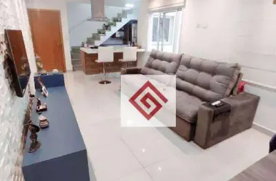 Cobertura com 3 dormitórios à venda, 180 m² por r$ 740.000,00 - utinga - santo andré/sp