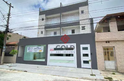 Cobertura com 2 dormitórios à venda, 100 m² por r$ 465.000,00 - utinga - santo andré/sp