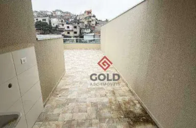 Cobertura com 2 dormitórios à venda, 78 m² por r$ 500.000 - jardim guarará - santo andré/sp