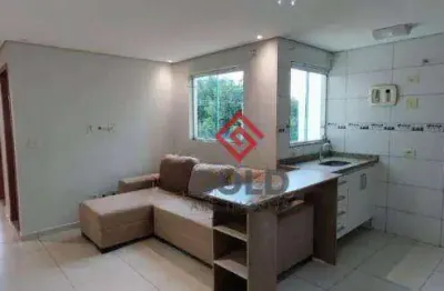 Cobertura com 2 dormitórios para alugar, 100 m² por R$ 2.275,54/mês - Vila Lucinda - Santo André/SP