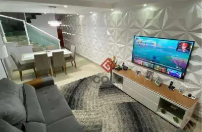 Sobrado com 3 dormitórios à venda, 150 m² por r$ 800.000,00 - utinga - santo andré/sp