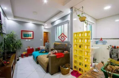 Cobertura com 2 dormitórios à venda, 95 m² por r$ 580.000,00 - vila bastos - santo andré/sp