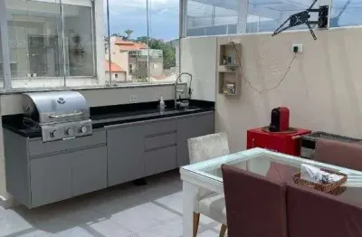 Cobertura com 2 dormitórios à venda, 103 m² por r$ 550.000,00 - parque das nações - santo andré/sp