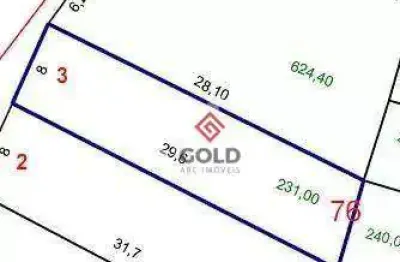 Terreno à venda, 250 m² por r$ 390.000,00 - utinga - santo andré/sp