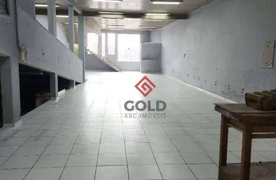 Salão para alugar, 270 m² por r$ 4.500,00/mês - jardim do estádio - santo andré/sp