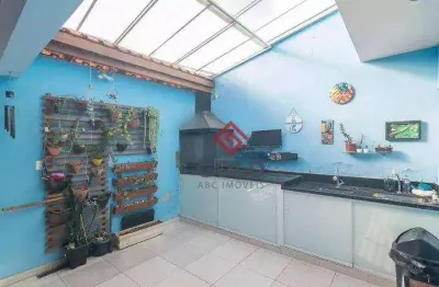 Sobrado com 3 dormitórios à venda, 111 m² por r$ 530.000,00 - vila scarpelli - santo andré/sp