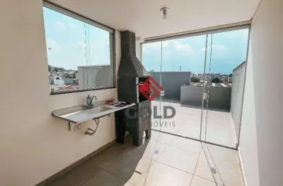 Cobertura com 2 dormitórios para alugar, 108 m² por R$ 2.483,72/mês - Jardim Utinga - Santo André/SP