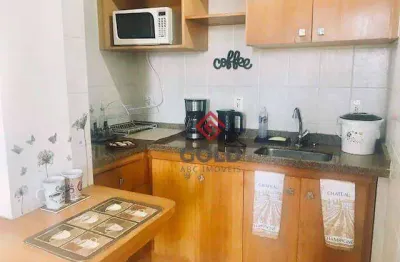 Flat com 1 dormitório à venda, 44 m² por r$ 280.000,00 - centro - santo andré/sp