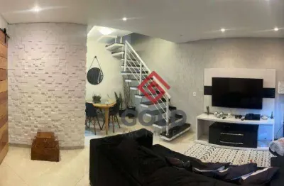 Sobrado com 3 dormitórios à venda, 123 m² por r$ 580.000,00 - jardim santo antônio - santo andré/sp
