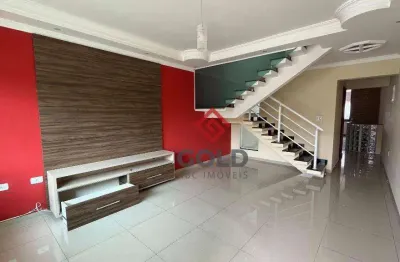 Sobrado com 3 dormitórios para alugar, 190 m² por R$ 4.131,90/mês - Parque das Nações - Santo André/SP