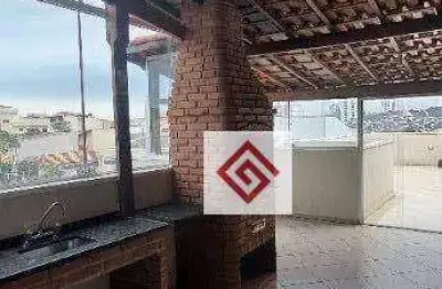 Cobertura com 3 dormitórios para alugar, 140 m² por r$ 3.493,66/mês - vila marina - santo andré/sp