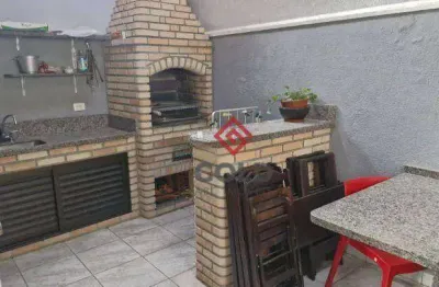 Sobrado com 3 dormitórios à venda, 141 m² - vila scarpelli - santo andré/sp