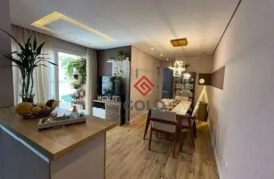 Apartamento com 2 dormitórios à venda, 57 m² - jardim - santo andré/sp