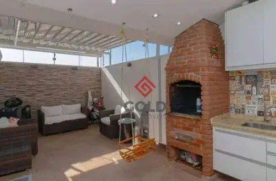 Sobrado com 3 dormitórios à venda, 129 m² - utinga - santo andré/sp