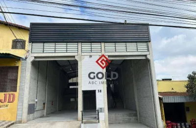 Galpão para alugar, 275 m² por r$ 13.100,00/mês - vila carlina - mauá/sp
